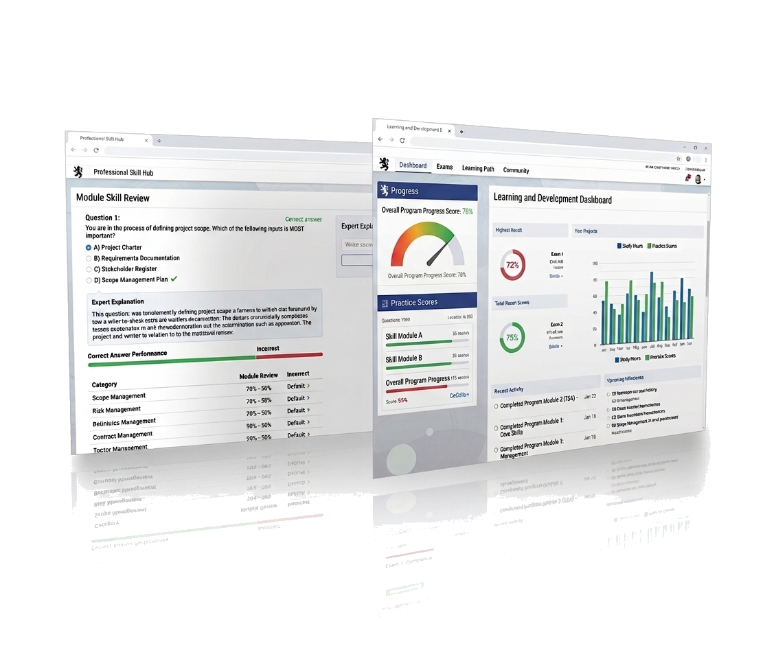 OJK Exam progress dashboard preview